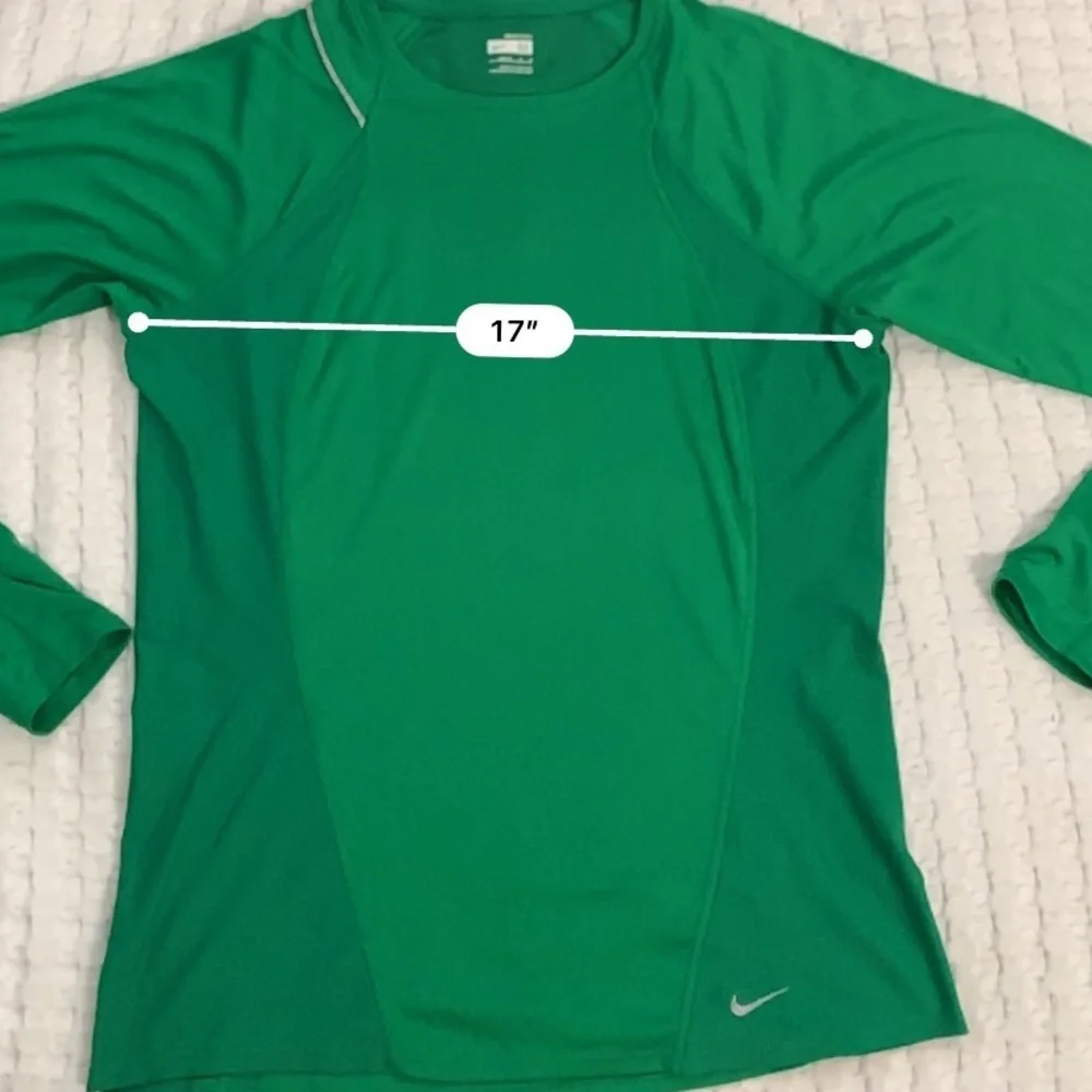 Nike Dri fit Long sleeves shirt Green Size Medium